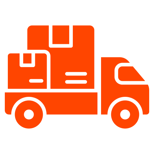 Delivery vehicle graphic with packages